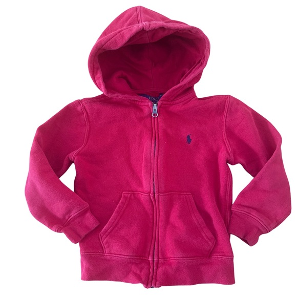 Polo Ralph Lauren Other - Polo Ralph Lauren Fleece Full Zip Hoodie Size 5 Red